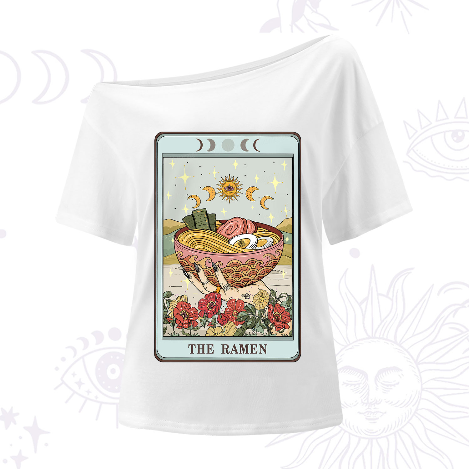 Purplehecate The Ramen Tarot One Shoulder T-Shirt