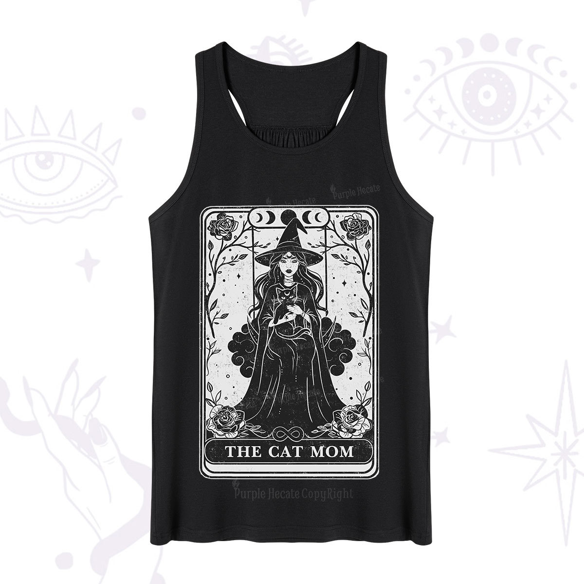Purplehecate The Witch Cat Mom Tarot Tank