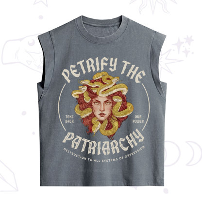 Purplehecate Petrify Patriarchy Medusa Vintage Washed Tank