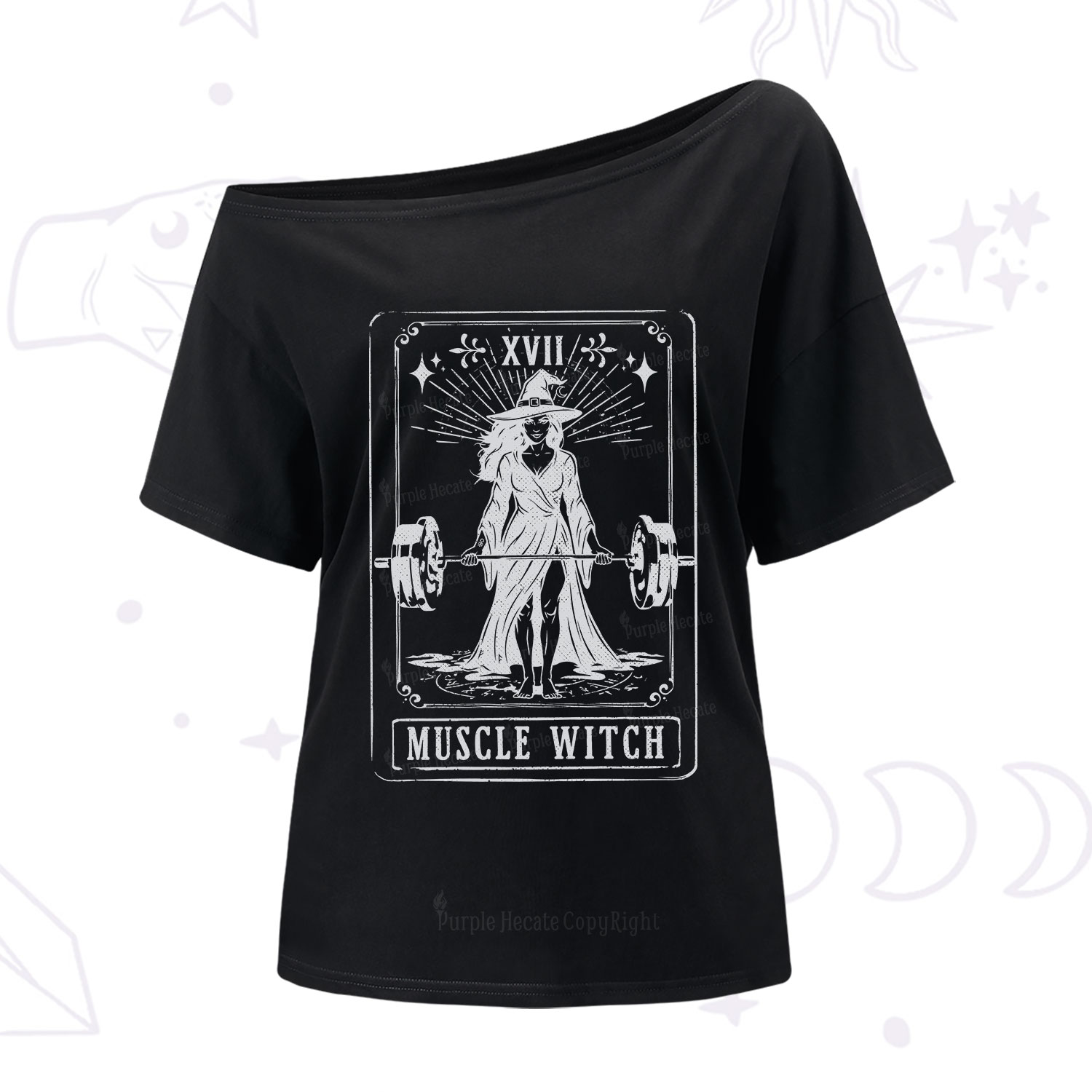 Purplehecate The Muscle With Tarot One Shoulder T-Shirt