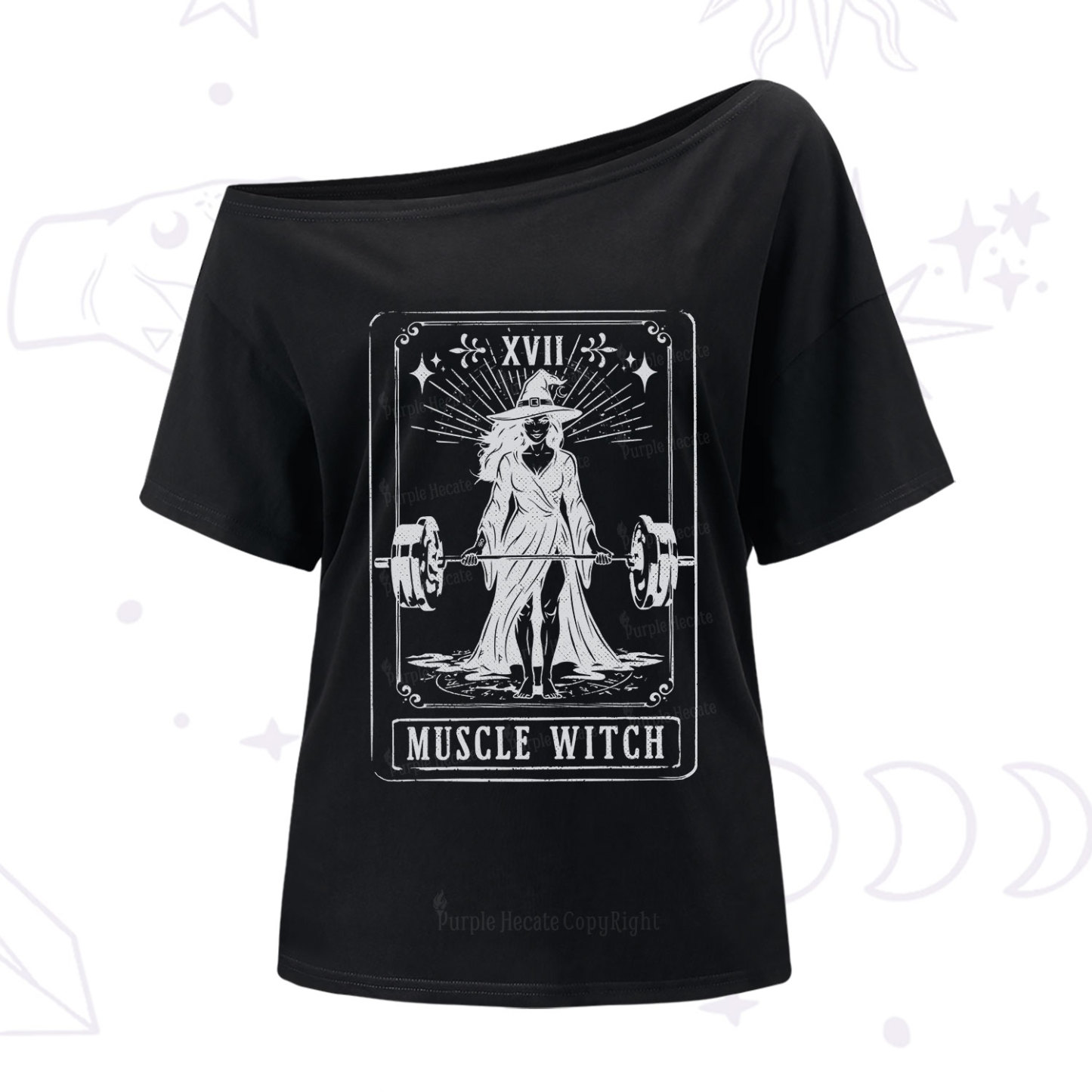 Purplehecate The Muscle With Tarot One Shoulder T-Shirt