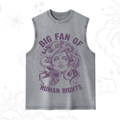 Purplehecate Big Fan of Human Rights Washed Tank
