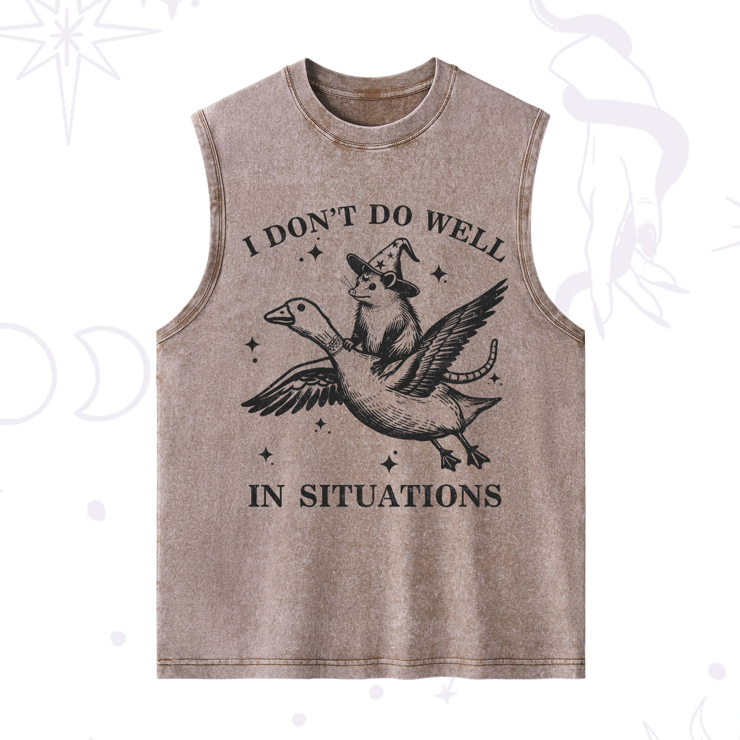 Purplehecate I Don't Do Well In Situations Washed Tank