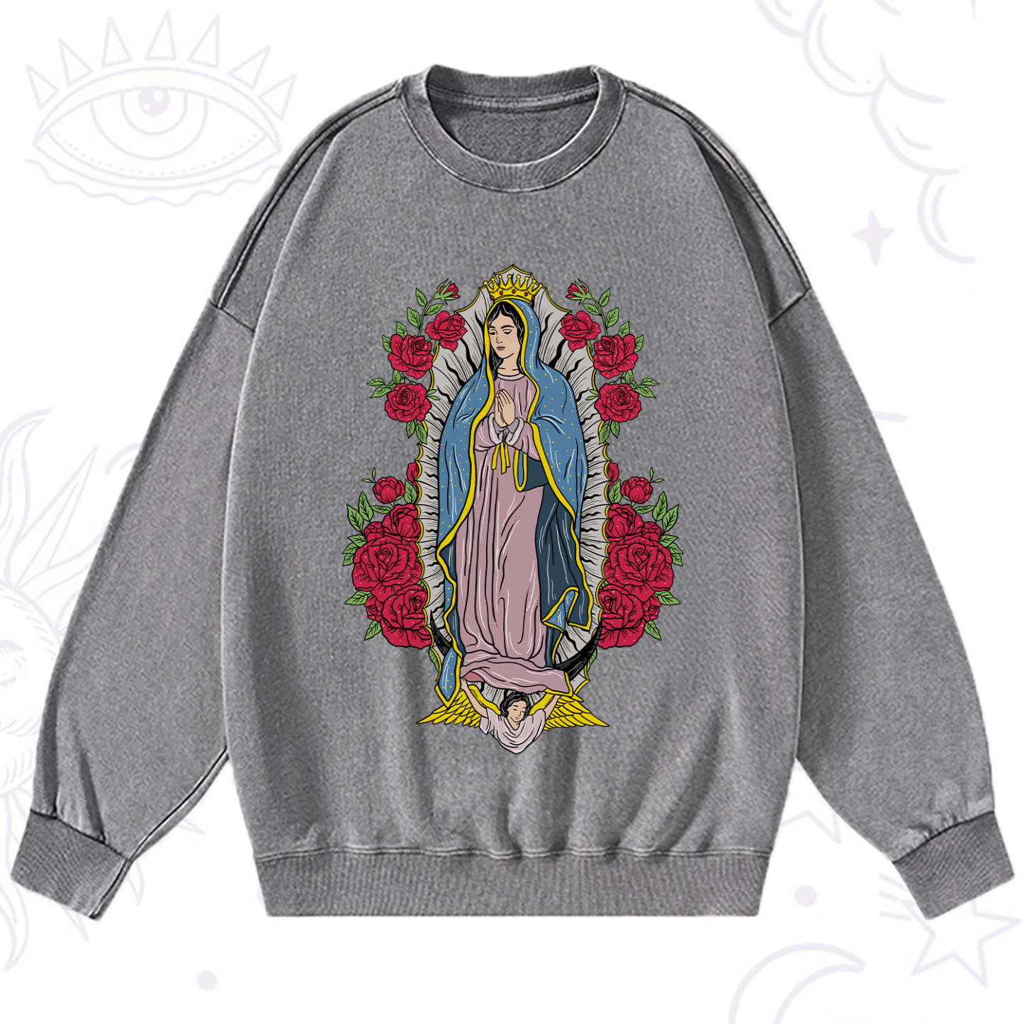 Purplehecate Mother Mary Washed Sweatshirt