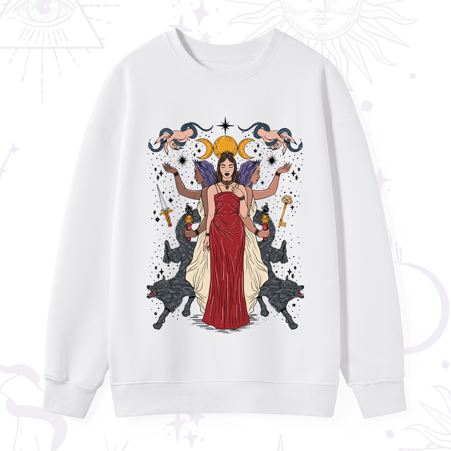 Purplehecate The Triple Goddess Hecate Sweatshirt