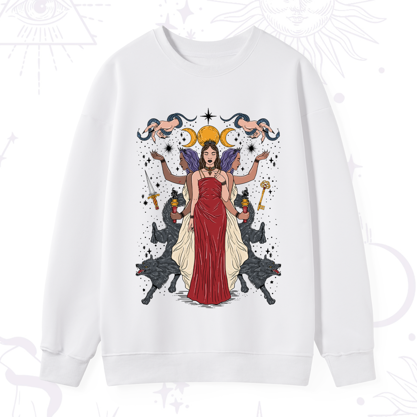 Purplehecate The Triple Goddess Hecate Sweatshirt