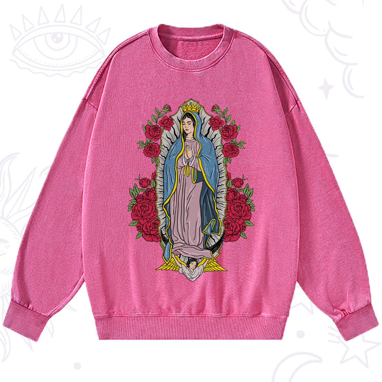 Purplehecate Mother Mary Washed Sweatshirt