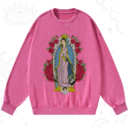 Purplehecate Mother Mary Washed Sweatshirt