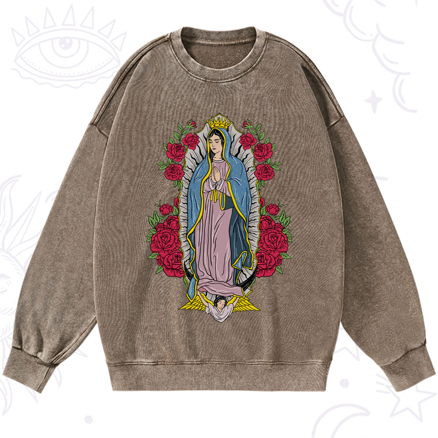 Purplehecate Mother Mary Washed Sweatshirt