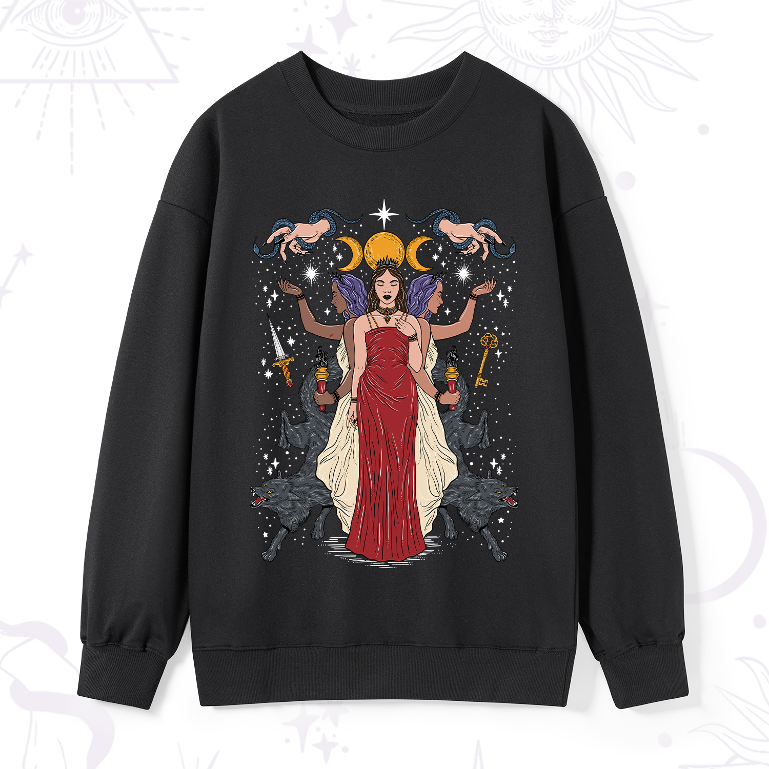 Purplehecate The Triple Goddess Hecate Sweatshirt
