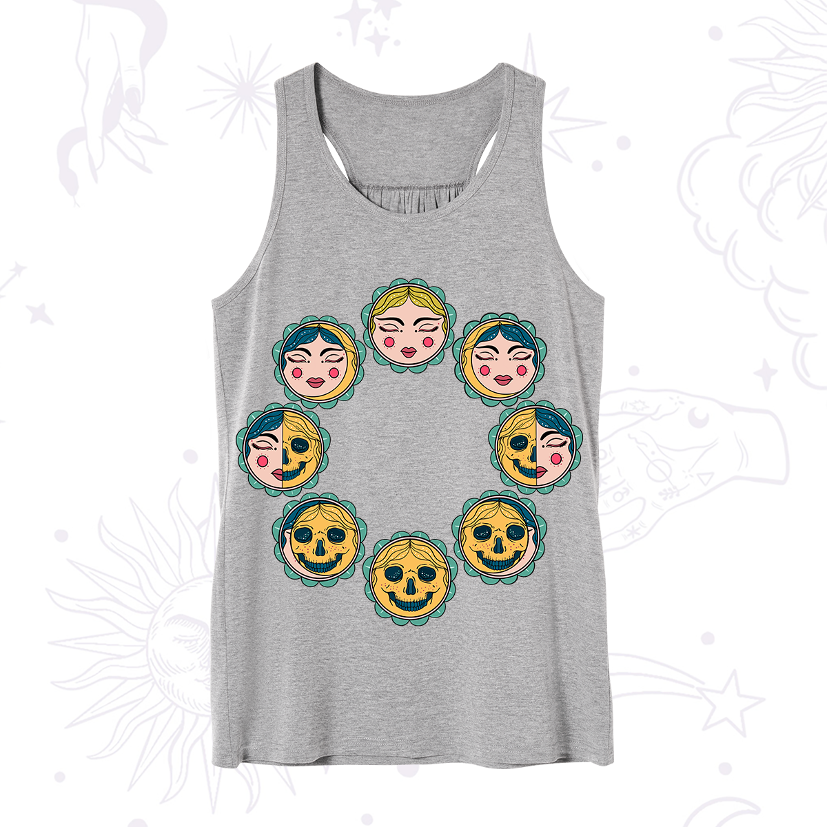 Purplehecate Lunar Skull Cycle Tank