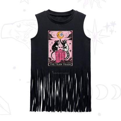 Purplehecate The Team Trash Opossum Tarot Fringe Tank Top