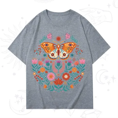 Purplehecate Boho Colorful Celestial Moth T-Shirt