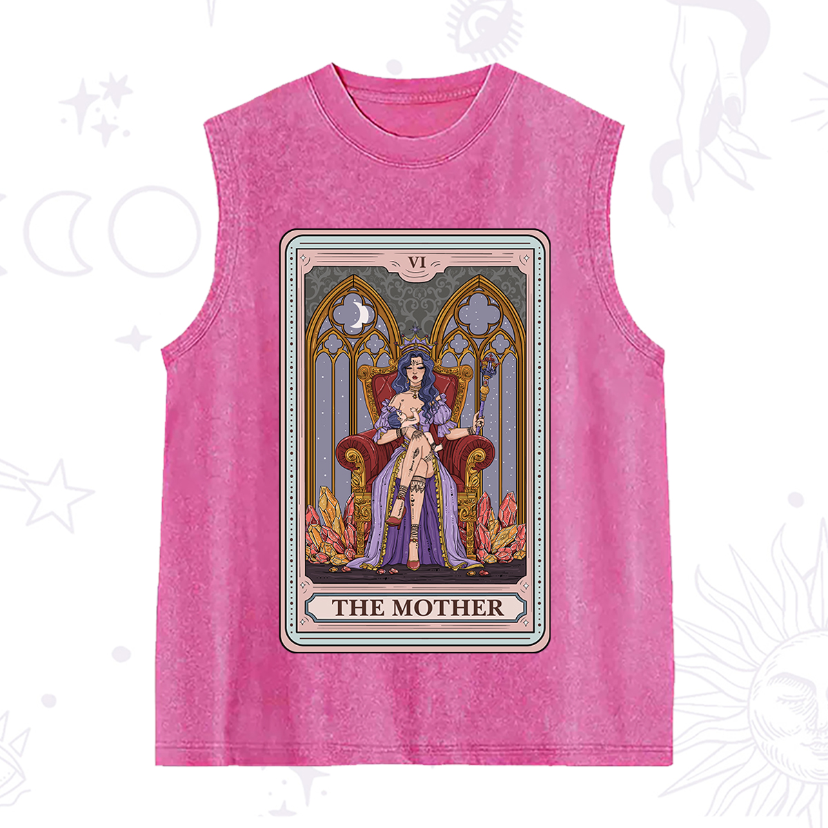 Purplehecate The Mother Tarot Card Washed Tank