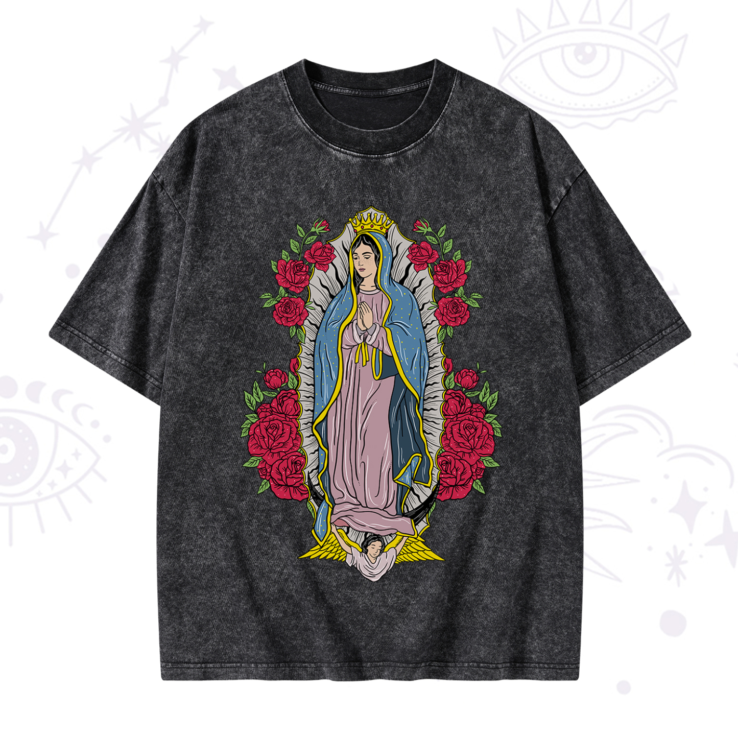 Magic Purplehecate Mother Mary Washed T-Shirt