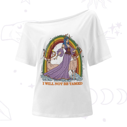 Purplehecate I Will Not Be Tamed One-Shoulder T-Shirt