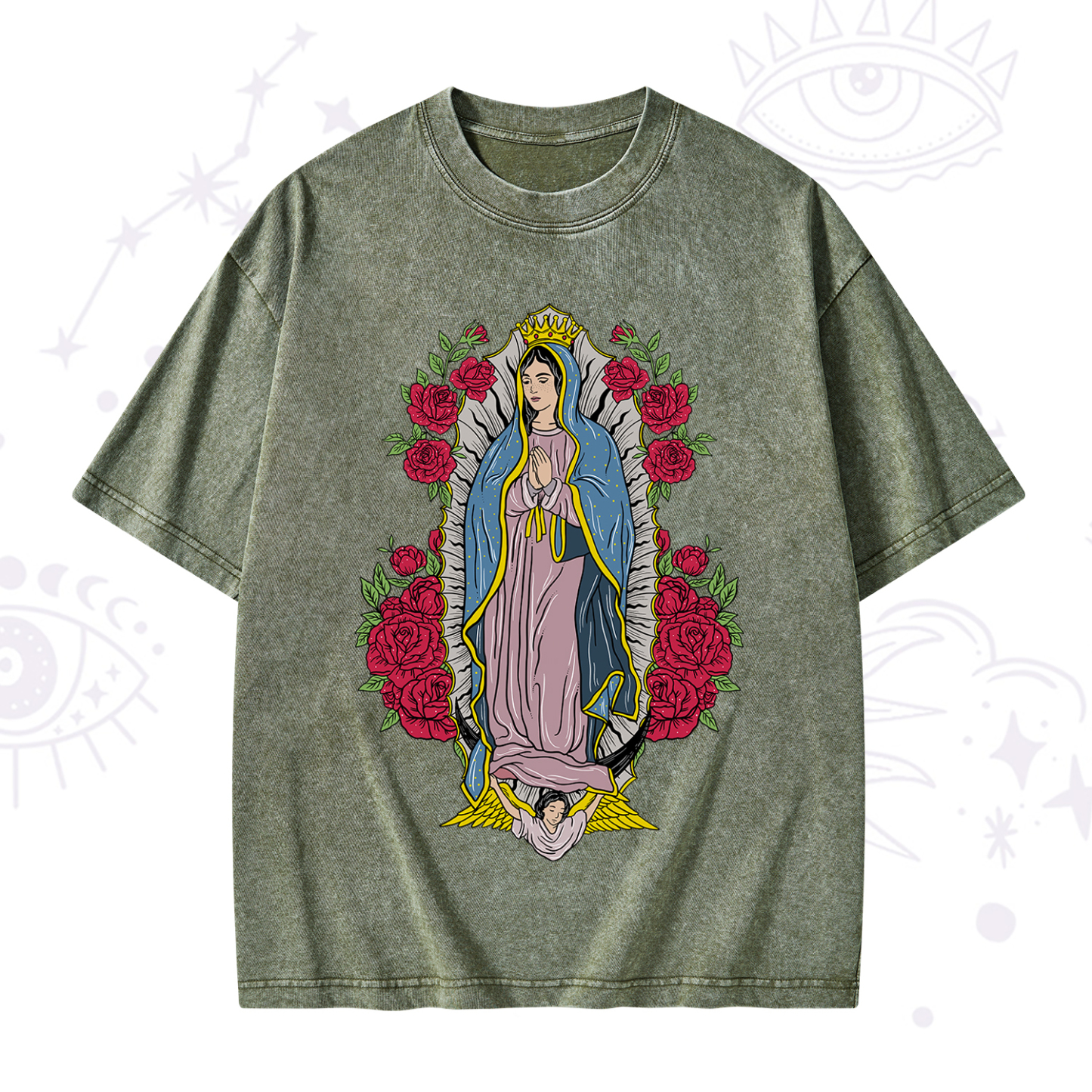 Purplehecate Mother Mary Washed T-Shirt