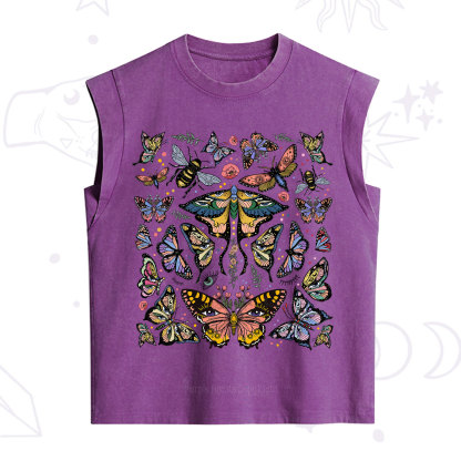 Purplehecate Mystical Butterfly & Moth Vintage Washed Tank