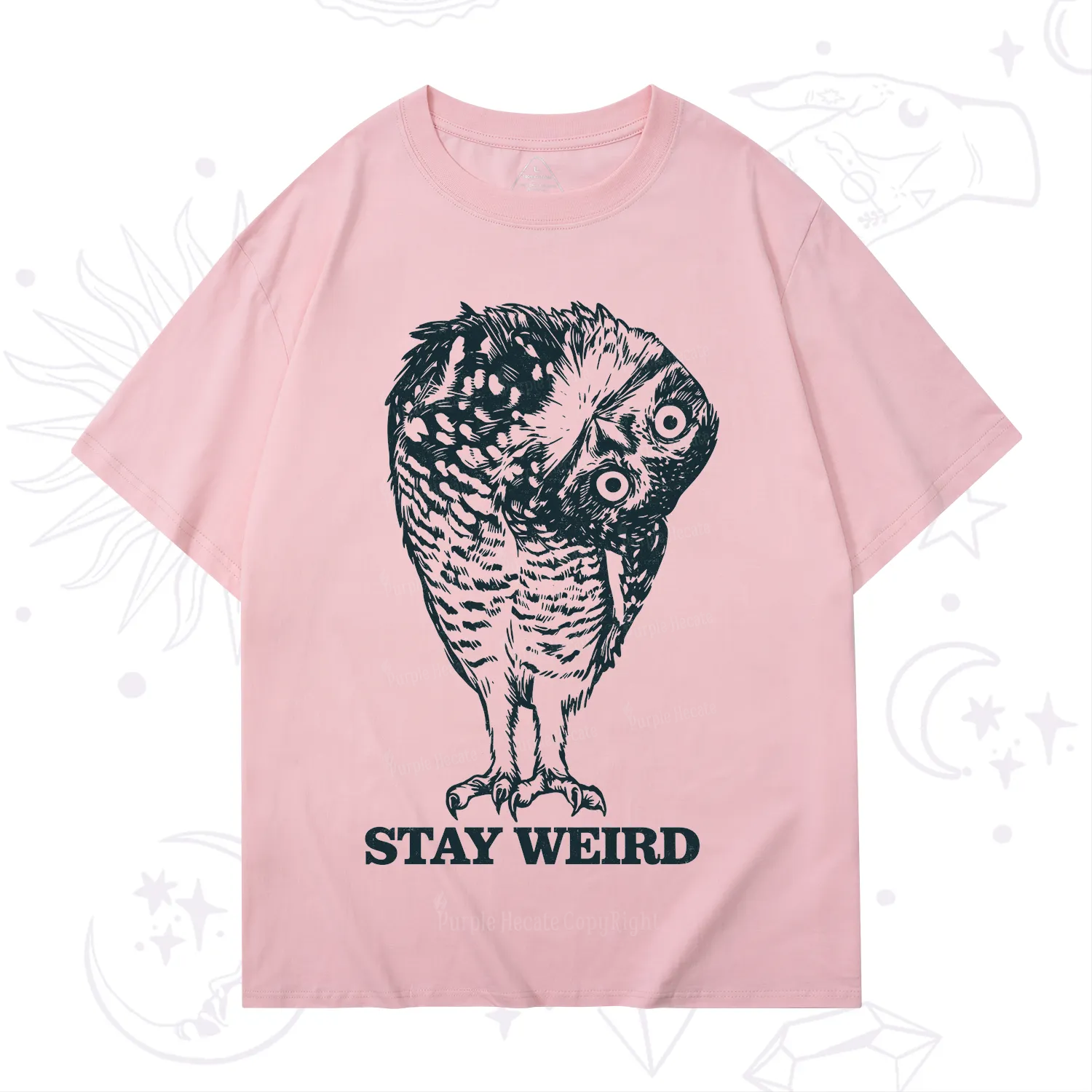 Purplehecate Stay Weird Innocent Owl T-Shirt