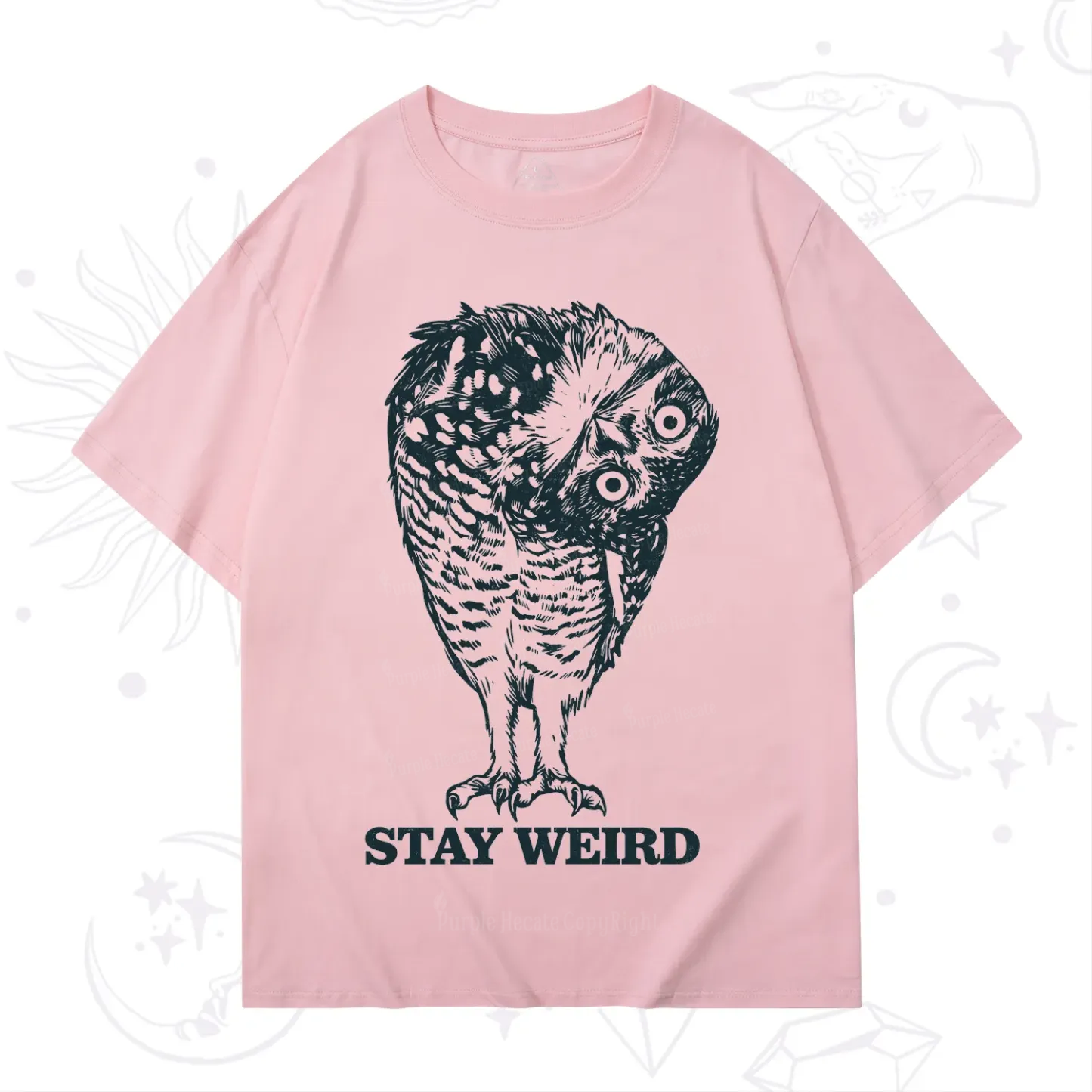 Purplehecate Stay Weird Innocent Owl T-Shirt