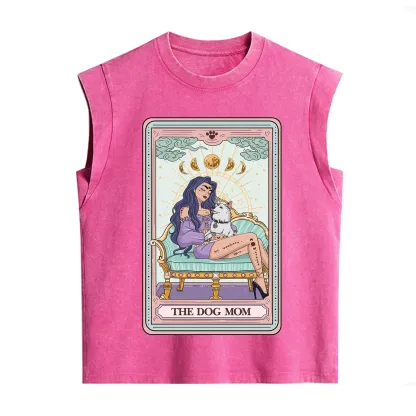 Purplehecate The Dog Mom Tarot Card Vintage Washed Tank