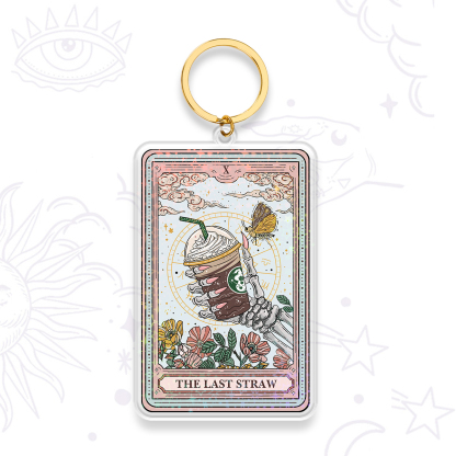 Purplehecate The Last Straw Tarot Keychain