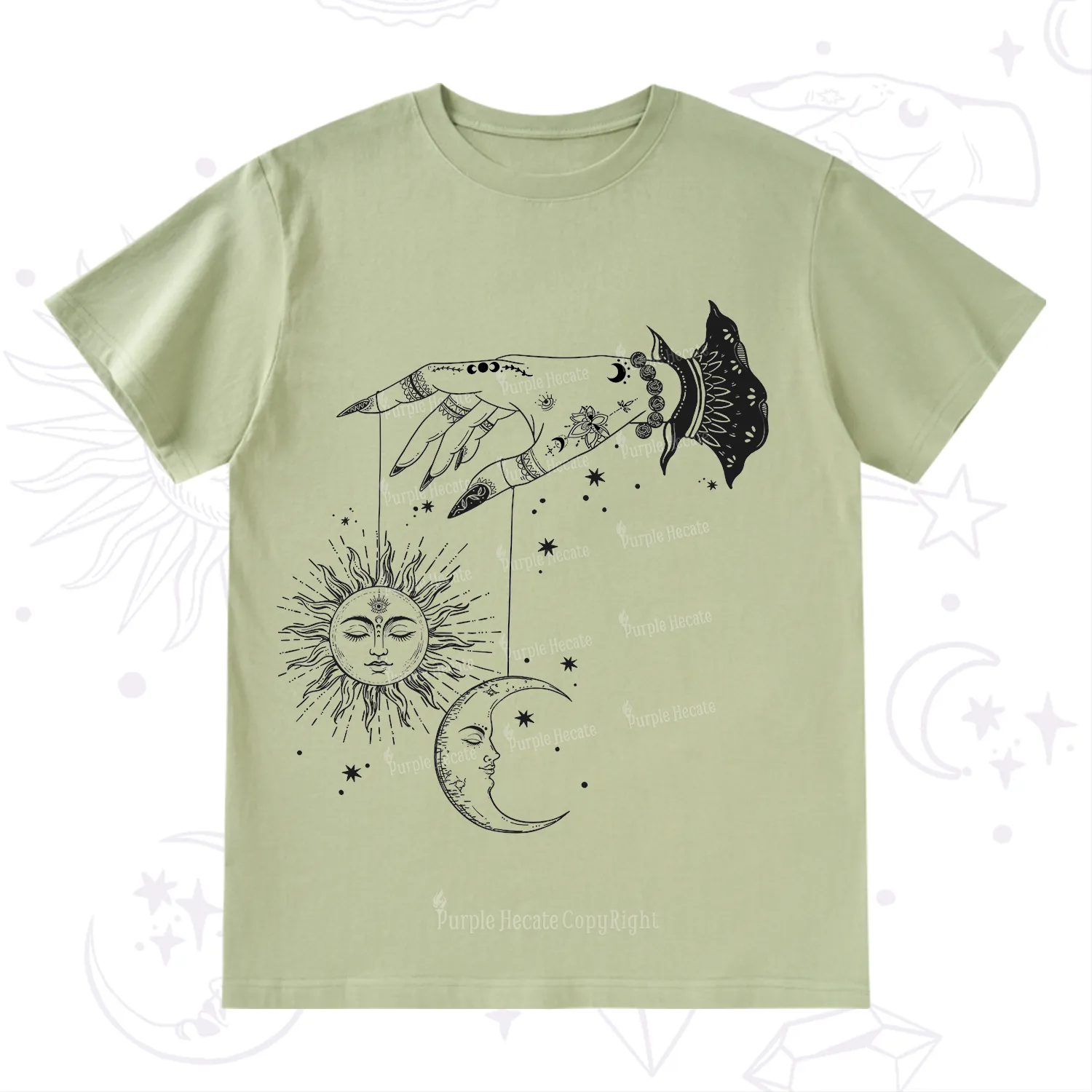 Purplehecate Witch's Sun and Moon T-Shirt
