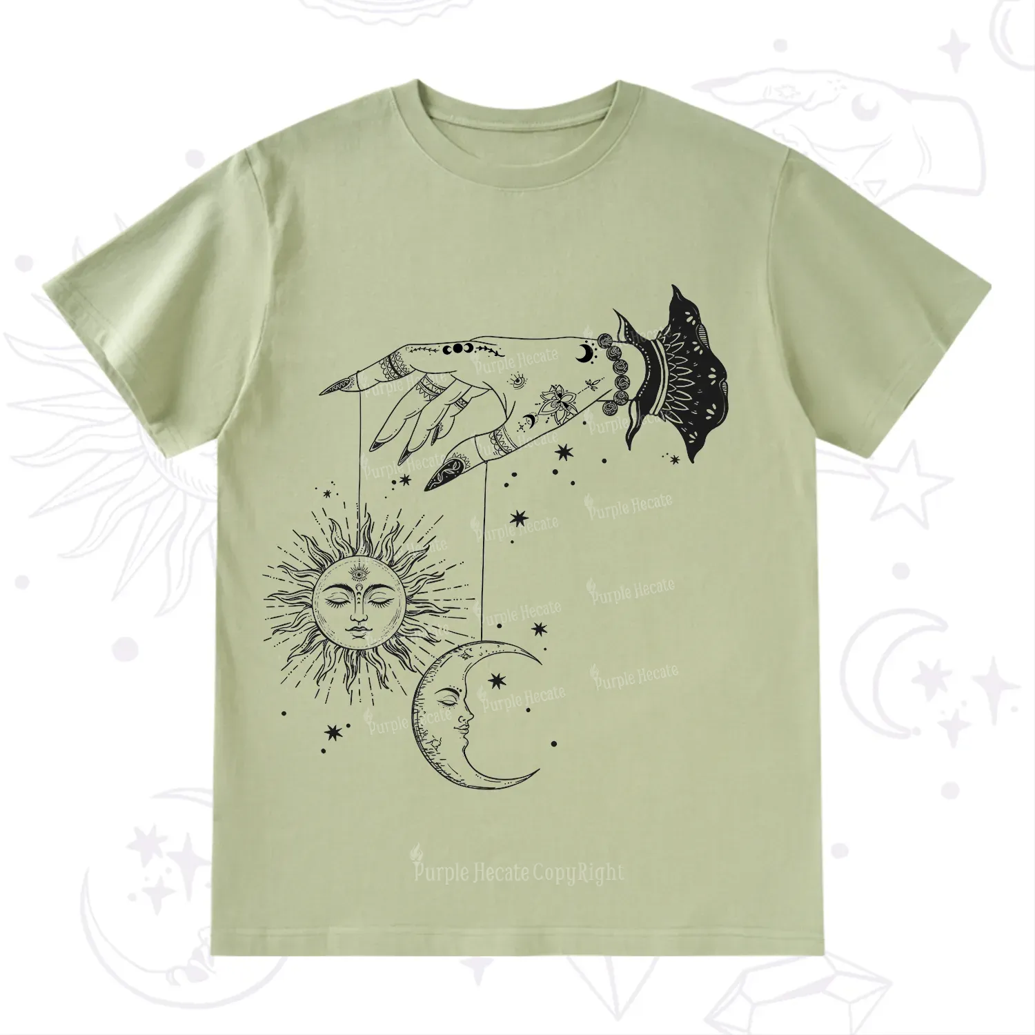 Purplehecate Witch's Sun and Moon T-Shirt