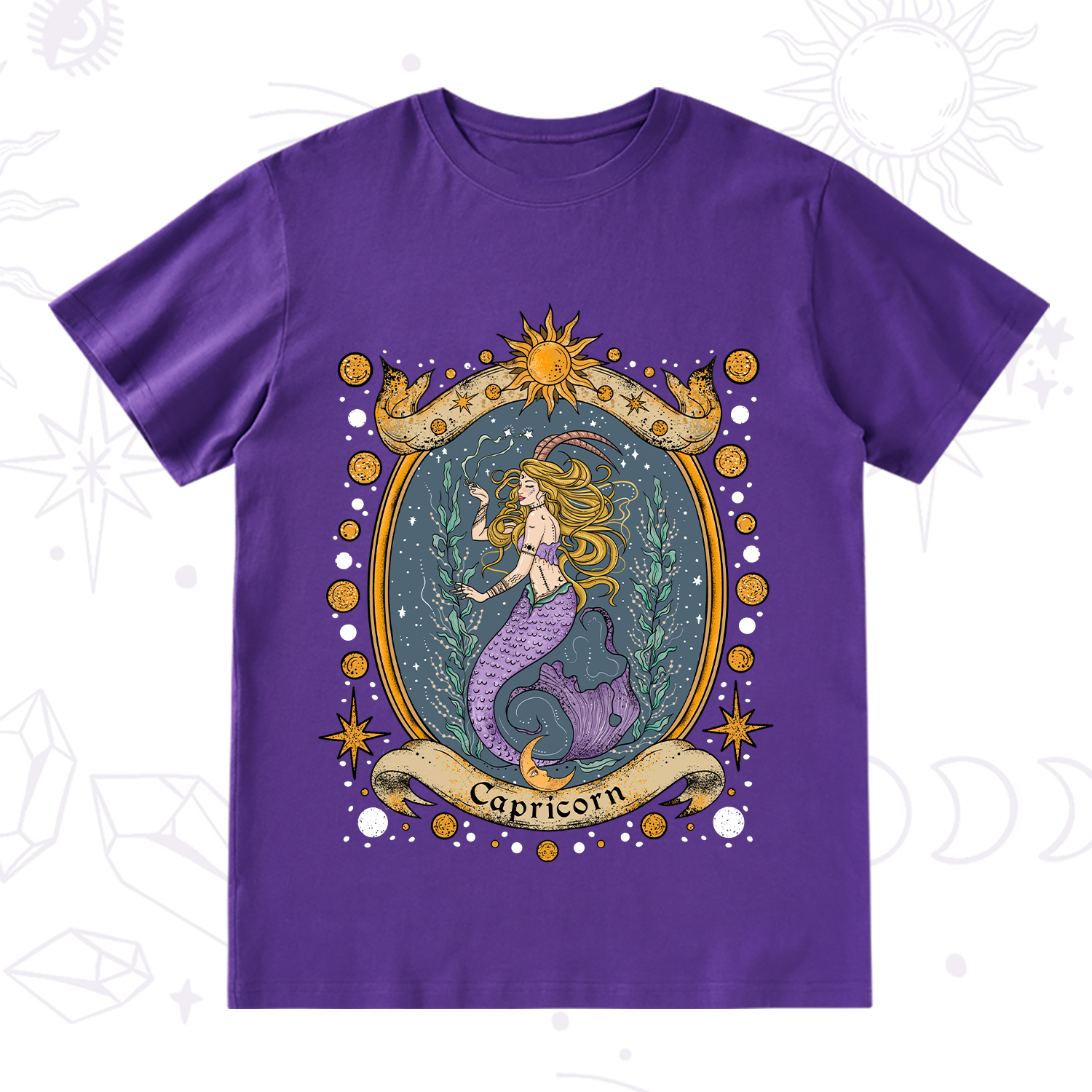 Purplehecate Celestial Capricorn Zodiac T-Shirt