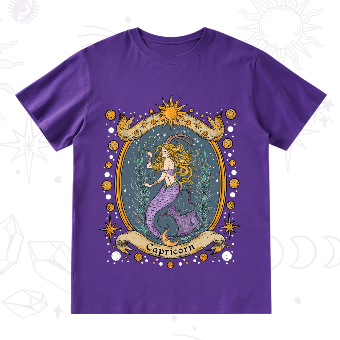 Purplehecate Celestial Capricorn Zodiac T-Shirt