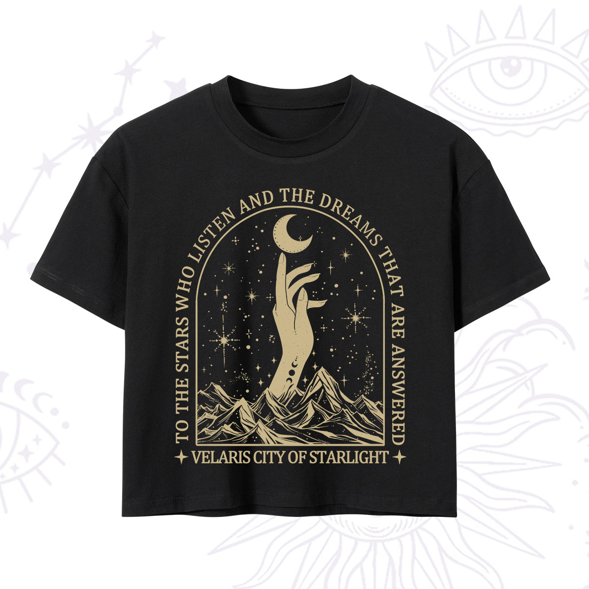 Purplehecate To The Stars Who Listen And The Dreams That Are Answered Crop T-Shirt
