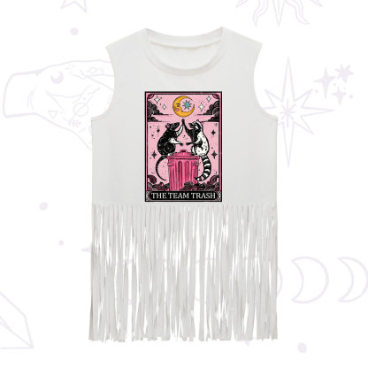 Purplehecate The Team Trash Opossum Tarot Fringe Tank Top
