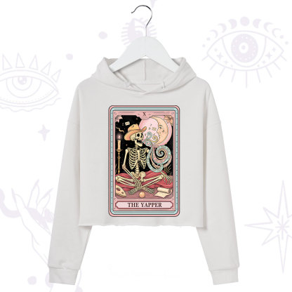 Purplehecate The Skeleton Yapper Tarot Crop Hoodie