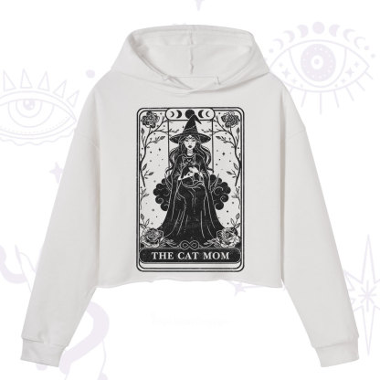 Purplehecate The Witch Cat Mom Tarot Crop Hoodie