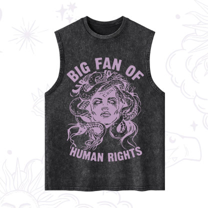 Purplehecate Big Fan of Human Rights Washed Tank