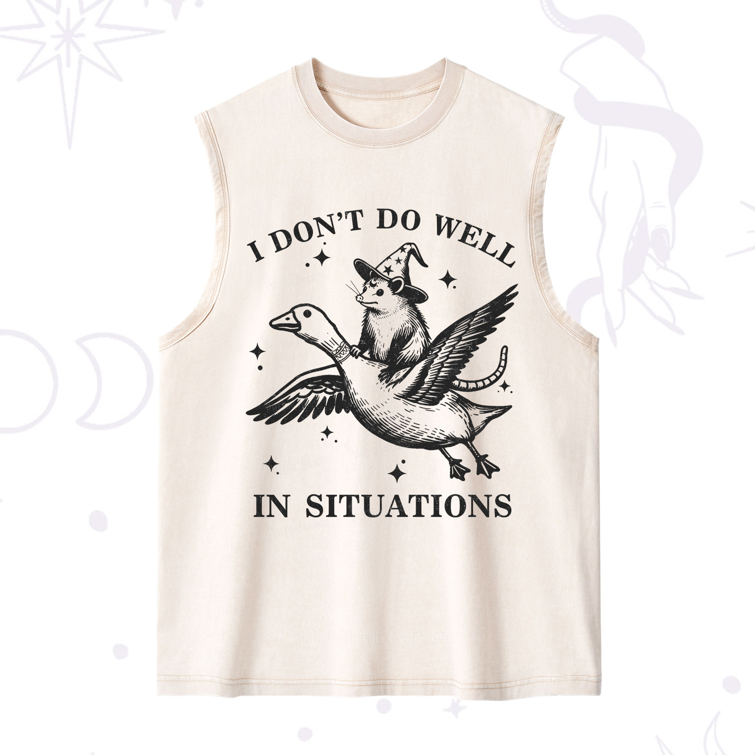 Purplehecate I Don't Do Well In Situations Washed Tank