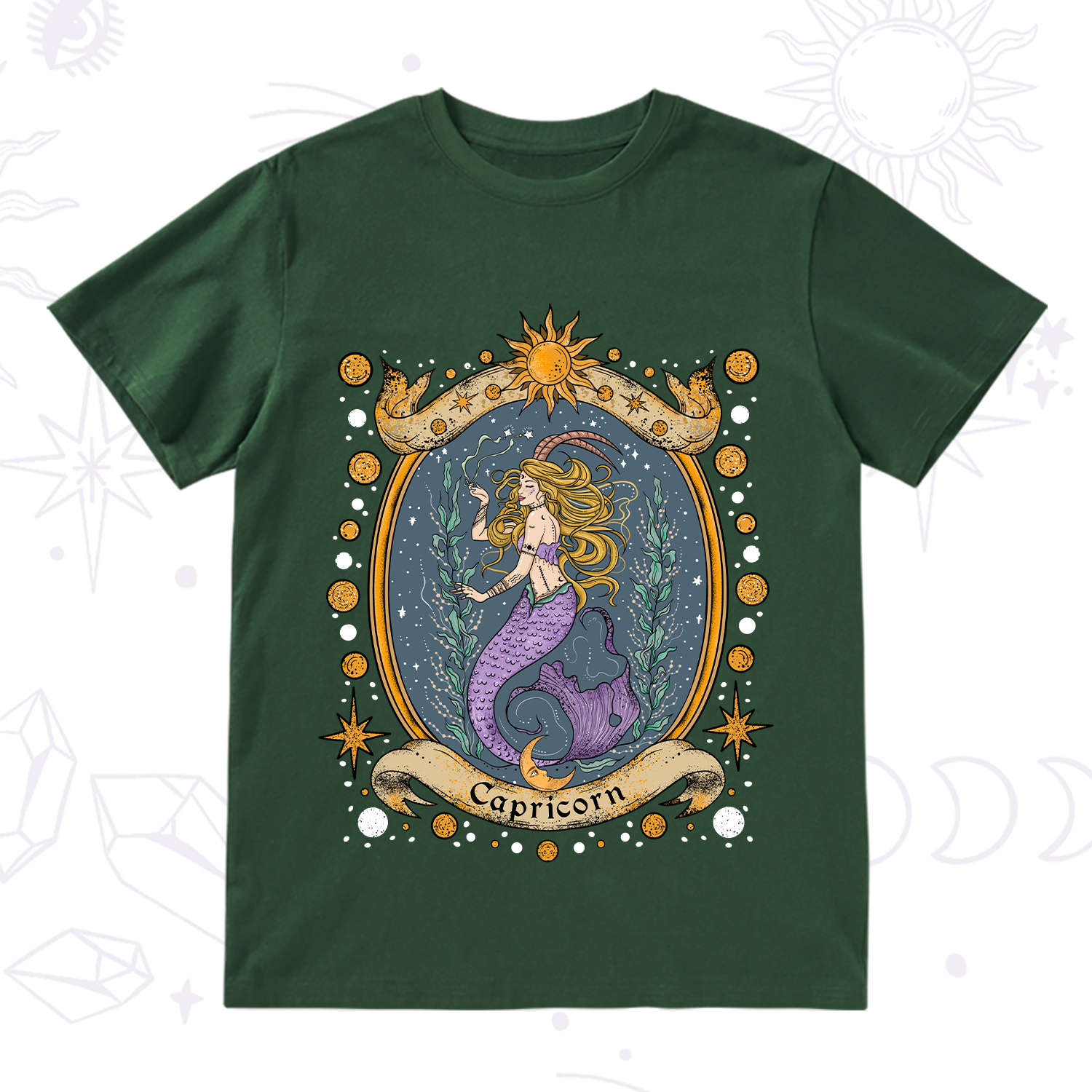 Purplehecate Celestial Capricorn Zodiac T-Shirt