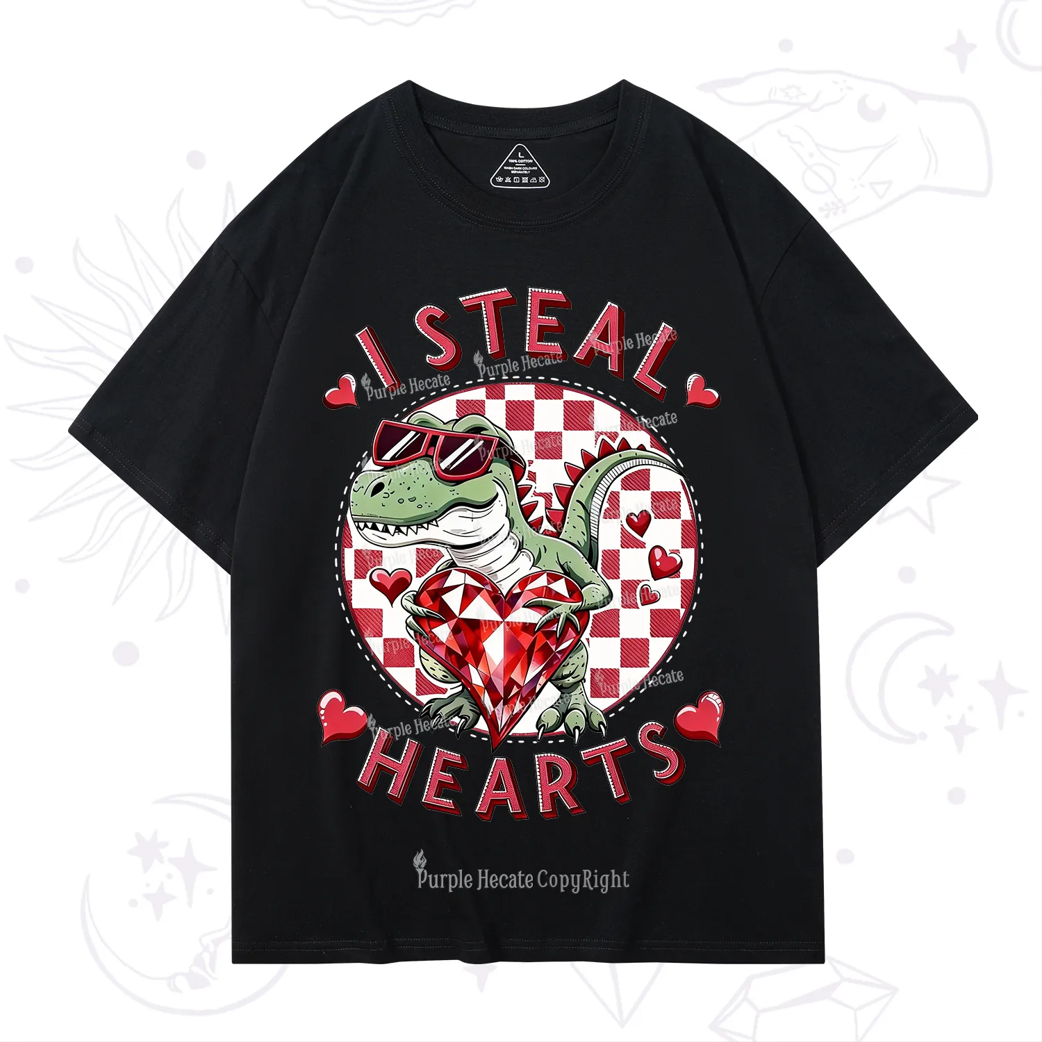 Purplehecate I Steal Hearts Valentine T-Shirt