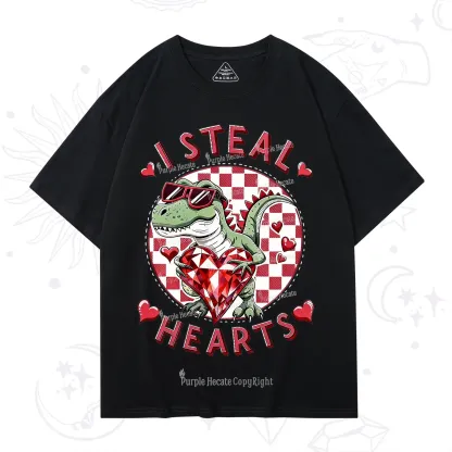 Purplehecate I Steal Hearts Valentine T-Shirt