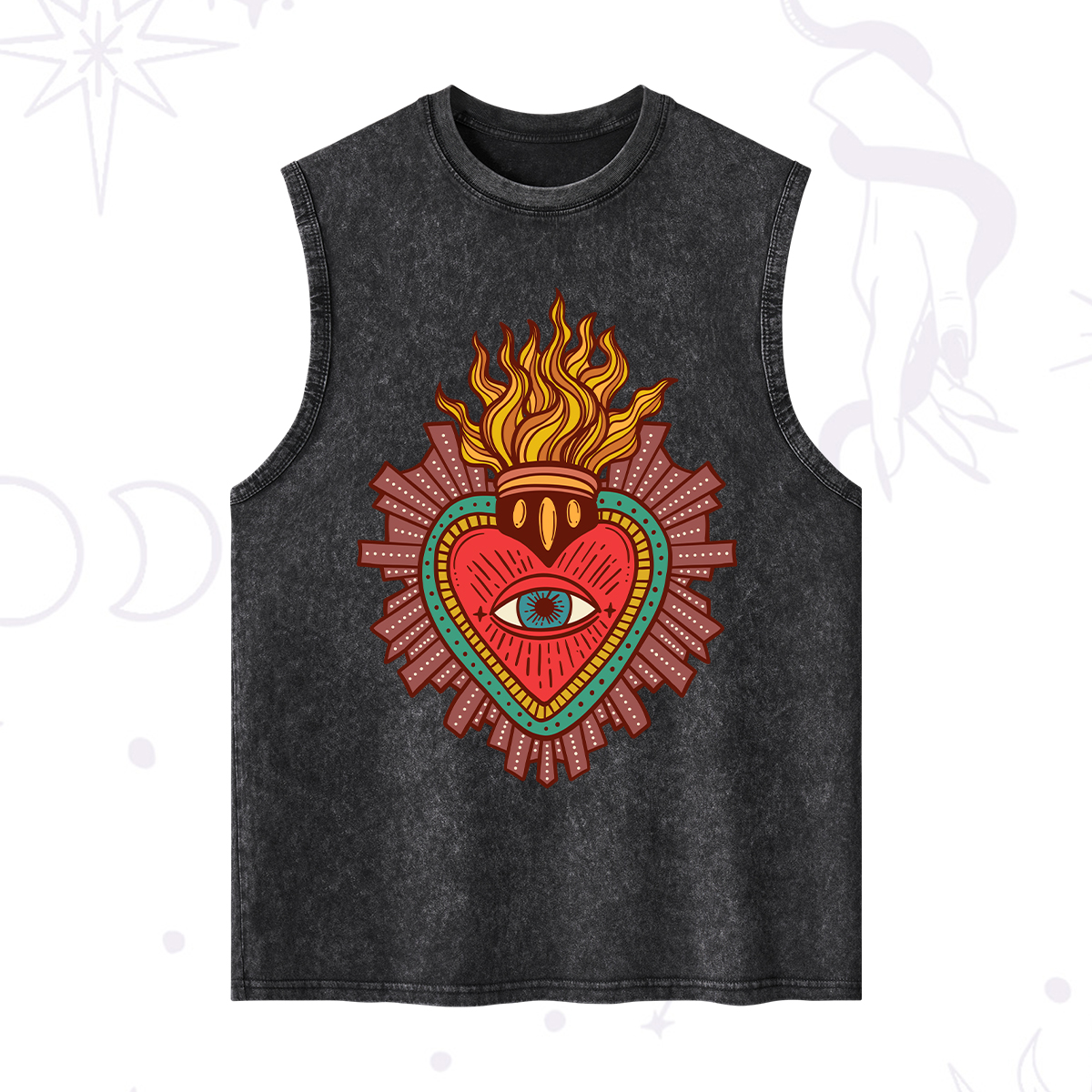Purplehecate Sacred Heart Washed Tank