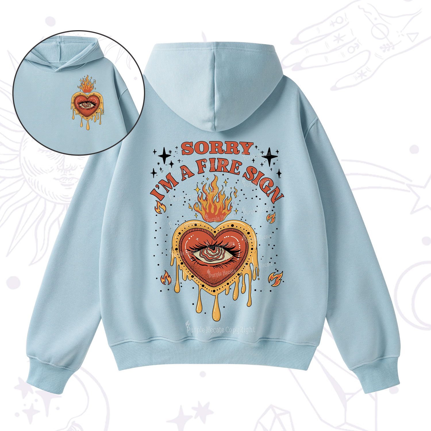 Purplehecate Sorry I'm A Fire Sign Fleece Hoodie Suit