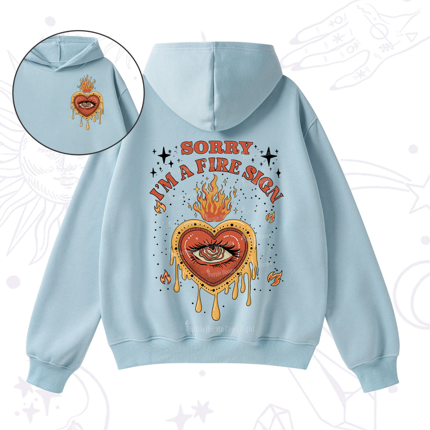 Purplehecate Sorry I'm A Fire Sign Fleece Hoodie Suit