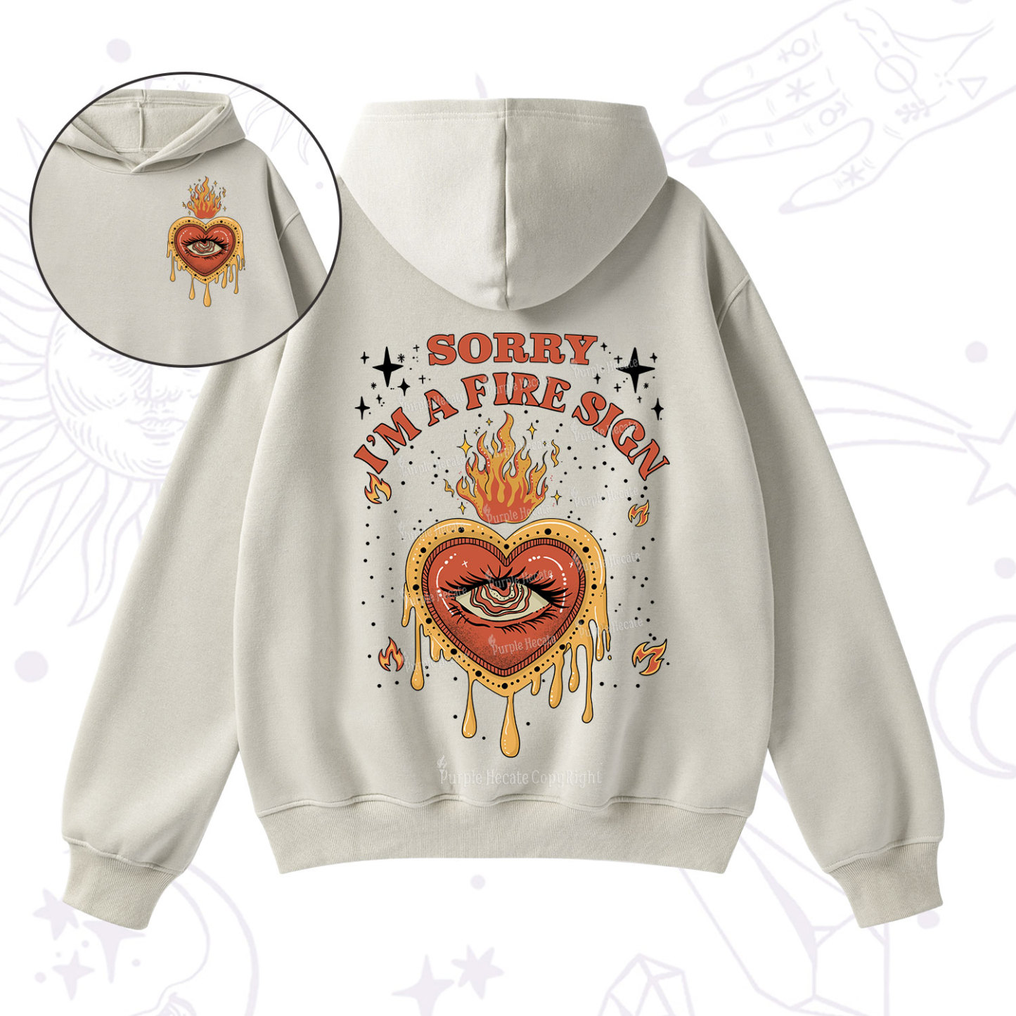 Purplehecate Sorry I'm A Fire Sign Fleece Hoodie Suit