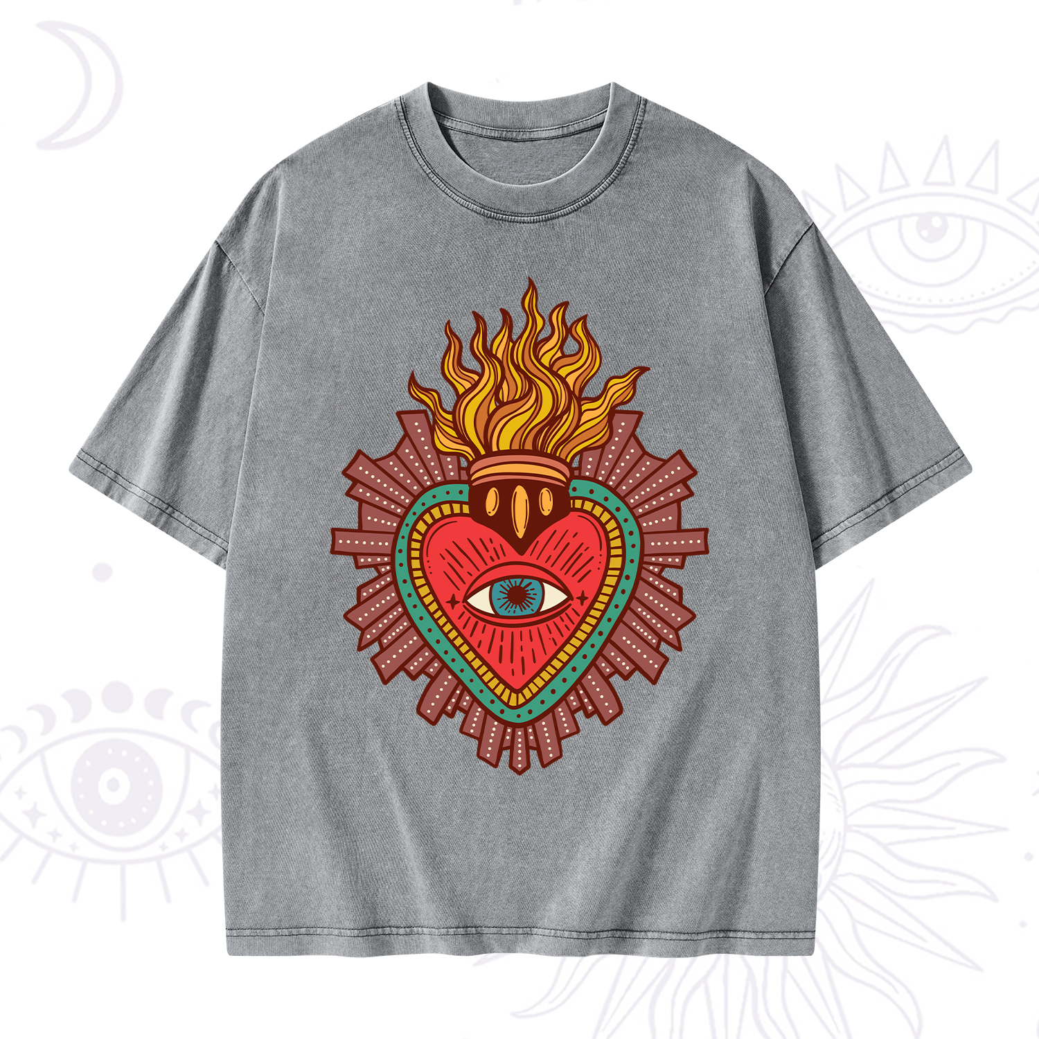 Purplehecate Sacred Heart Washed T-Shirt