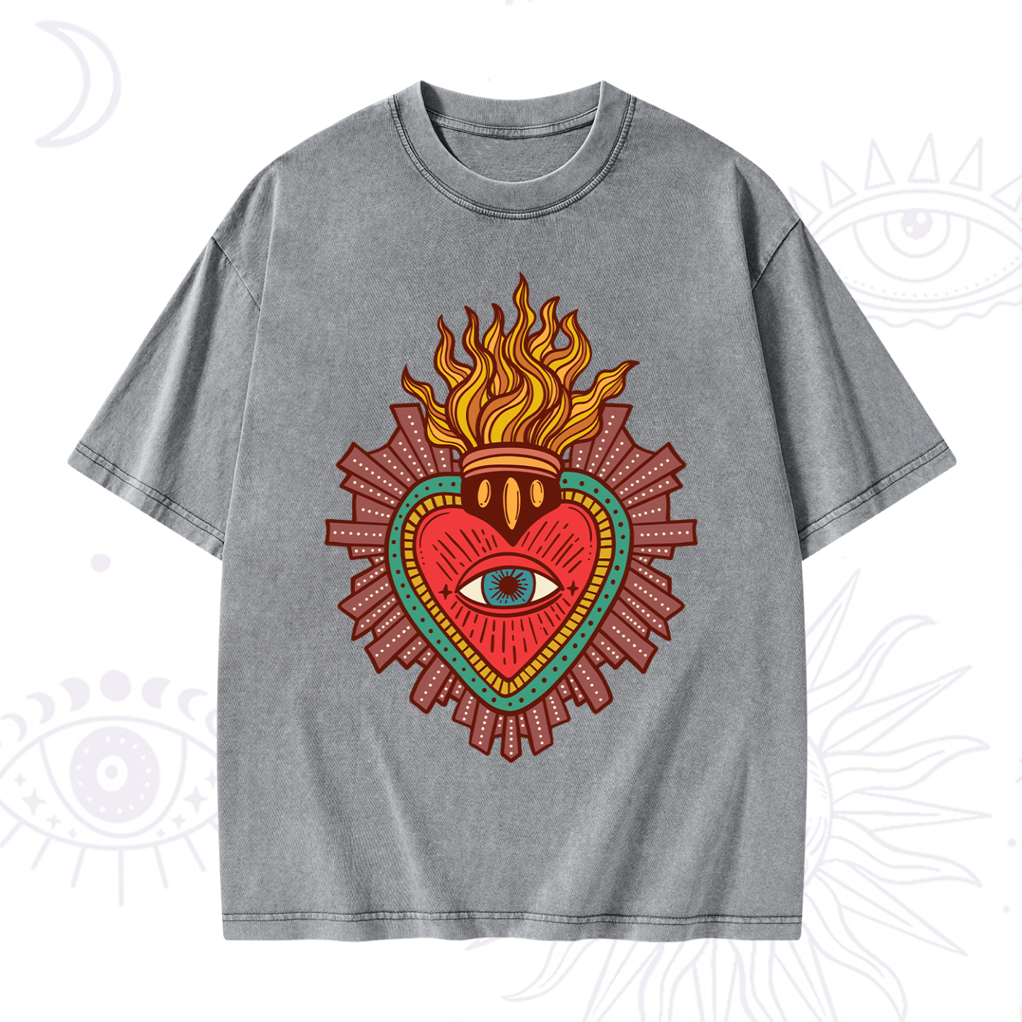 Purplehecate Sacred Heart Washed T-Shirt