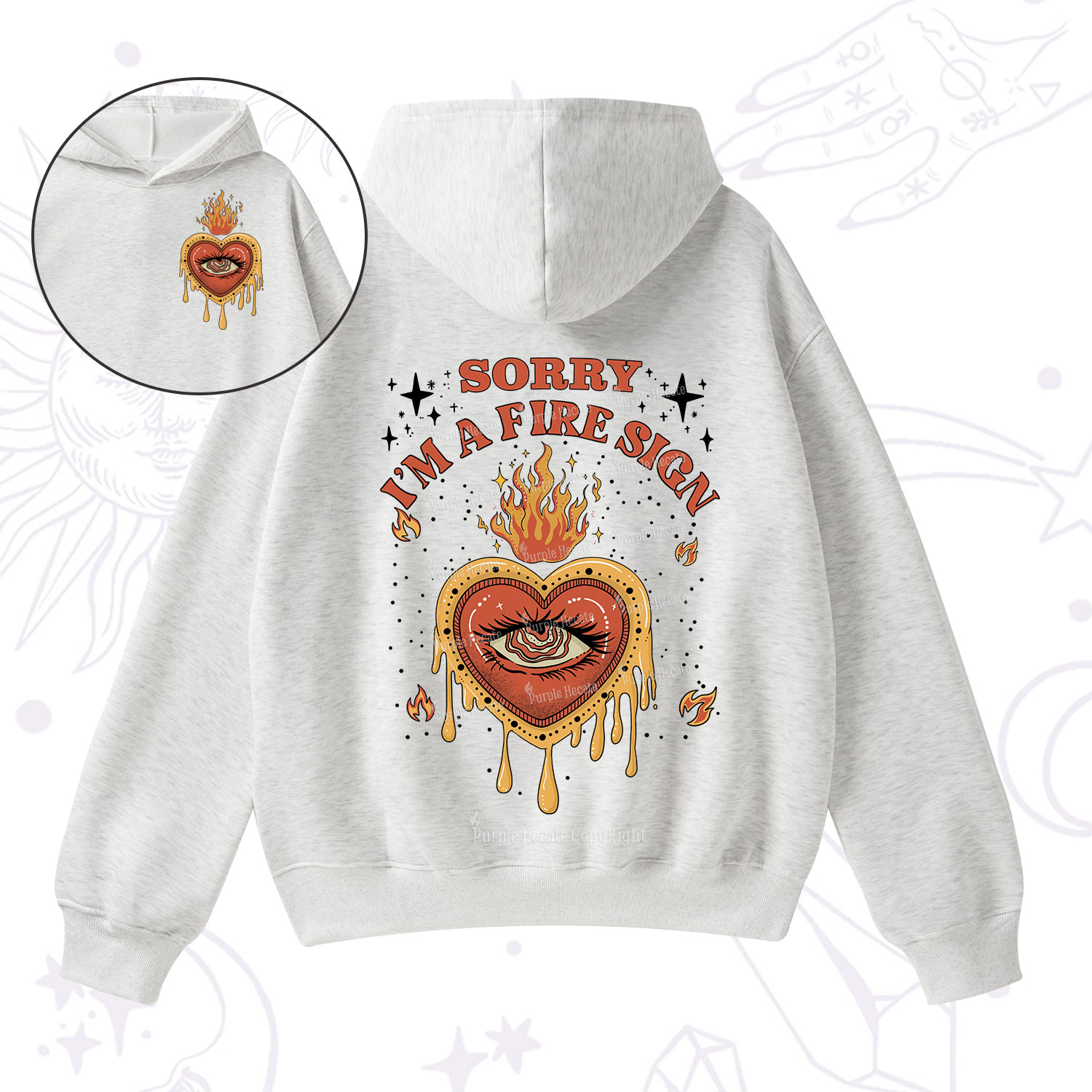 Purplehecate Sorry I'm A Fire Sign Fleece Hoodie Suit