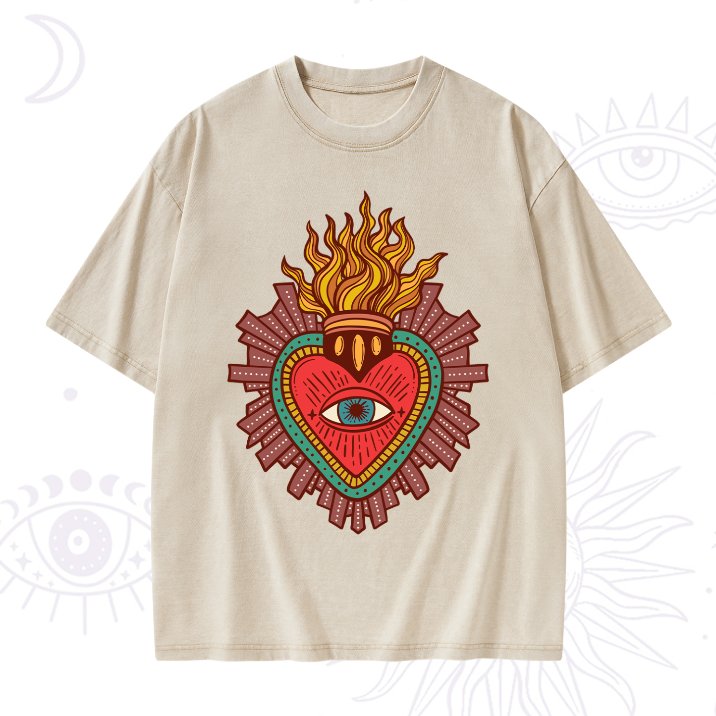 Purplehecate Sacred Heart Washed T-Shirt