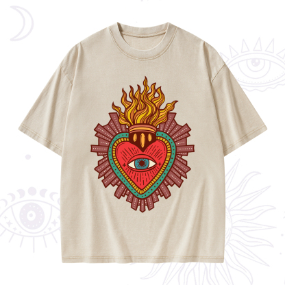 Purplehecate Sacred Heart Washed T-Shirt