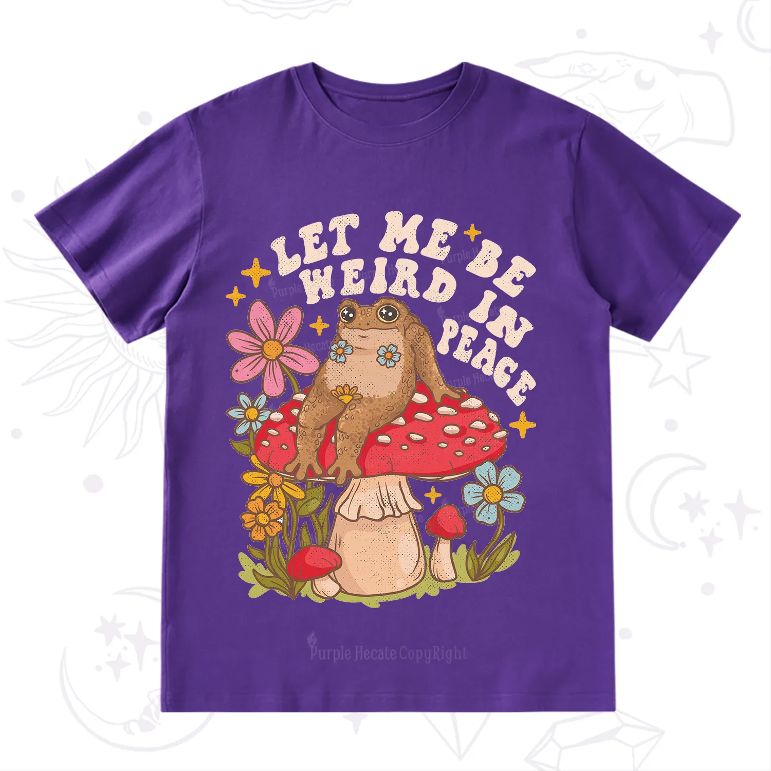 Purplehecate Let Me Be Weird In Peace Toad T-Shirt