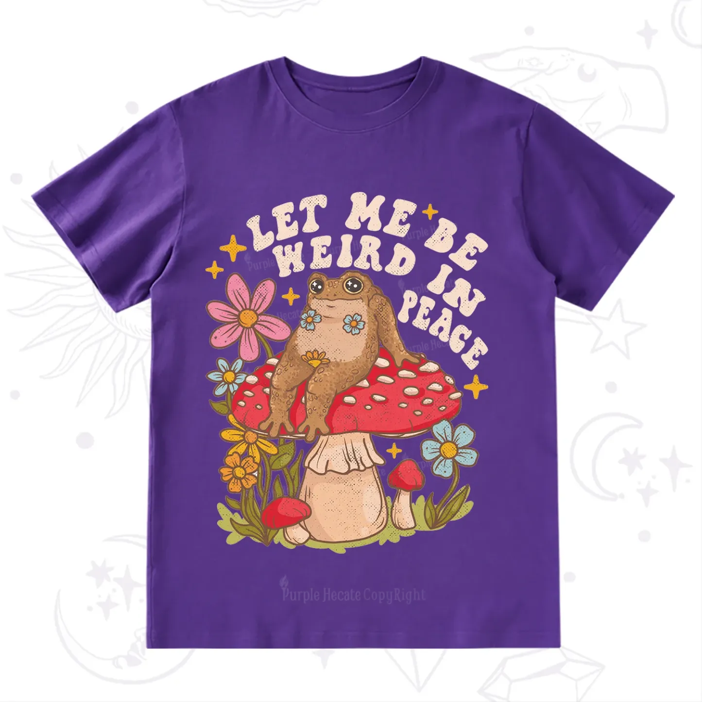 Purplehecate Let Me Be Weird In Peace Toad T-Shirt